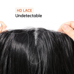 High Quality 32inch T-shaped Future Fiber Lace Front Wig Soft and Smooth Black Lace Wig Real Photo