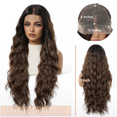 Futura Fiber 13x6 Lace Synthetic Wig Black with Silver Strands Mixed White Stripes Soft High Density Real Video Heat Resistant