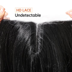 Future Fiber 32-Inch 13x1x6 T-Shaped Lace Front Wig Soft Smooth Black Lace Wig Closed Cap Real Photo Straight Style Transparent