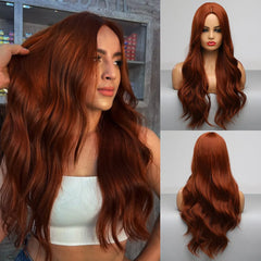 Wigs natural hair wig Ombre Grey to White Long Hair Daily Natural Wavy Heat Resistant Fiber for wig vendors