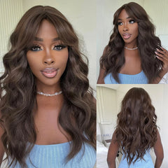 Live Action Photo Black Obrem Wave Wig Curly Matte Blend High Density Heat Resistant Fiber Layered Striped African Wig