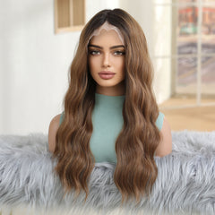 13*6 Lace Wig Imported Fiber Smooth Wig Curly Soft and Durable 200% High Density Handmade Lace