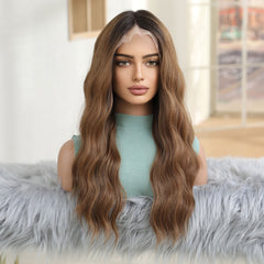13*6 Lace Wig Imported Fiber Smooth Wig Curly Soft and Durable 200% High Density Handmade Lace