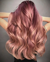Wigs Synthetic Wig Ombre Pink Orange Long Wigs Middle Part Hair Daily Natural Wavy Heat Resistant Fiber for Women