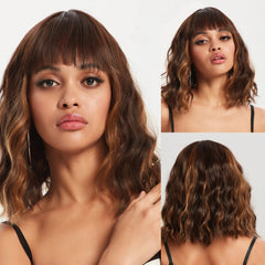 Synthetic Wigs For Women Curly Gray Blue Short Hair Wigs High Temperature Resistant Wholesale Price Immediate Shipping