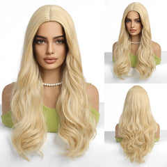 Dark Hair Root Ombre Brown Natural Curly Hair Synthetic Chemical Fiber Wig No Bangs Wig Matte High Density Scene Photo