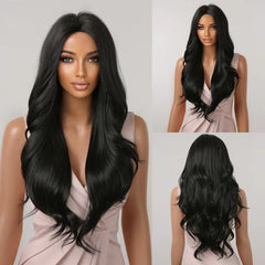 Wig makers mix brown synthetic wig female long wavy curly hair heat resistant Dali role play party use