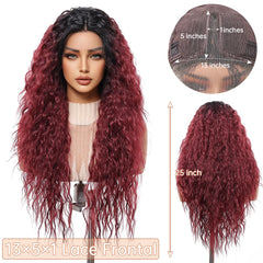 Mixed for Ombre Blonde Curly Brown Heat-Resistant Future Fiber Soft Breathable Closed Cap Lace Wig Natural Loose Wave Real Photo