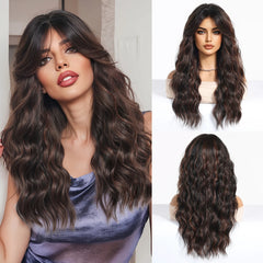 Live Action Photo Black Obrem Wave Wig Curly Matte Blend High Density Heat Resistant Fiber Layered Striped African Wig