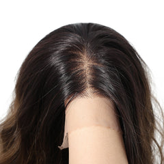 Futura Fiber 13x6 Lace Synthetic Wig Dark Brown Mixed Color Long Curly Soft Natural Wave Body Wave Live Video