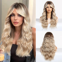 Live Action Photo Black Obrem Wave Wig Curly Matte Blend High Density Heat Resistant Fiber Layered Striped African Wig