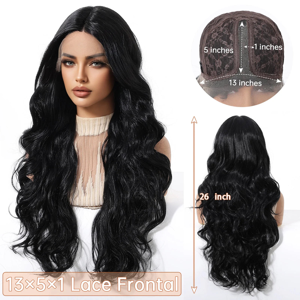 Curly Brown for Ombre Striped Mixed Lace Wig with Heat-Resistant Future Fiber Soft & Breathable for Curling Iron Closed Cap