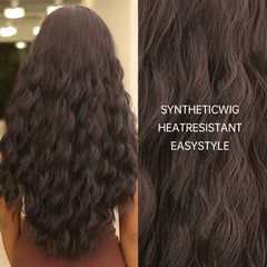 Japan Fiber 13x4 Long Curly Wavy Lace Front Synthetic Wigs Dark Black Brown Deep Wave Lace Wigs for Black Women Natural Futura
