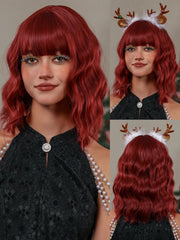 Synthetic Wigs For Women Curly Gray Blue Short Hair Wigs High Temperature Resistant Wholesale Price Immediate Shipping