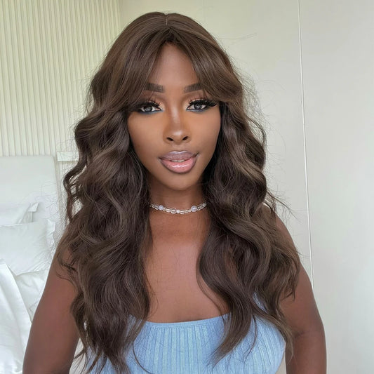 Live Action Photo Black Obrem Wave Wig Curly Matte Blend High Density Heat Resistant Fiber Layered Striped African Wig