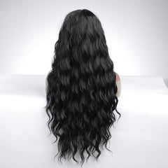 Wigs Wholesale Synthetic T-part Lace Wigs Long Wavy Black Lace Wig Natural High Temperature Resistance in Japan Hair