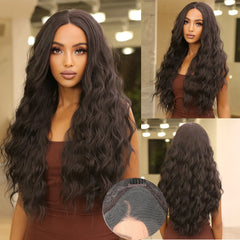 Japanese Future Fiber Curly Blonde Synthetic Lace Front Wig 13x4 Lace Long Natural Wavy Hair Closed Cap Real Photo Video