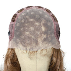 13*6 Synthetic Lace Front Wigs Brown with Blonde Highlight Lace Wigs with Baby Hair for Afro Women Daily Heat Resistant